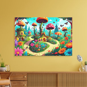 Whimsical Wonderland Dream Garden Canvas Print