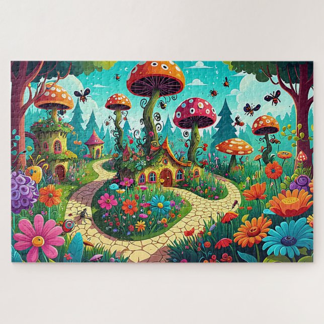 Whimsical Wonderland Dream Garden Jigsaw Puzzle (Horizontal)