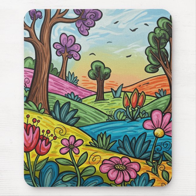 Whimsical Wonderland Mouse Mat (Front)