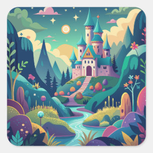 Whimsical Wonderland Square Sticker