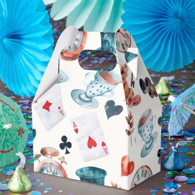 Whimsical Wonderland Tea Party Pattern Favour Box (Party)