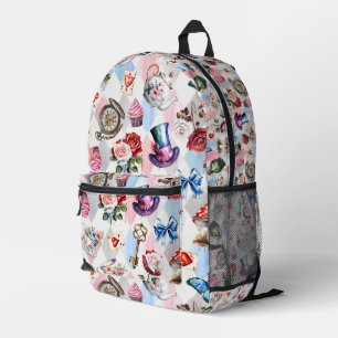 Whimsical Wonderland Watercolor Victorian Pattern Printed Backpack