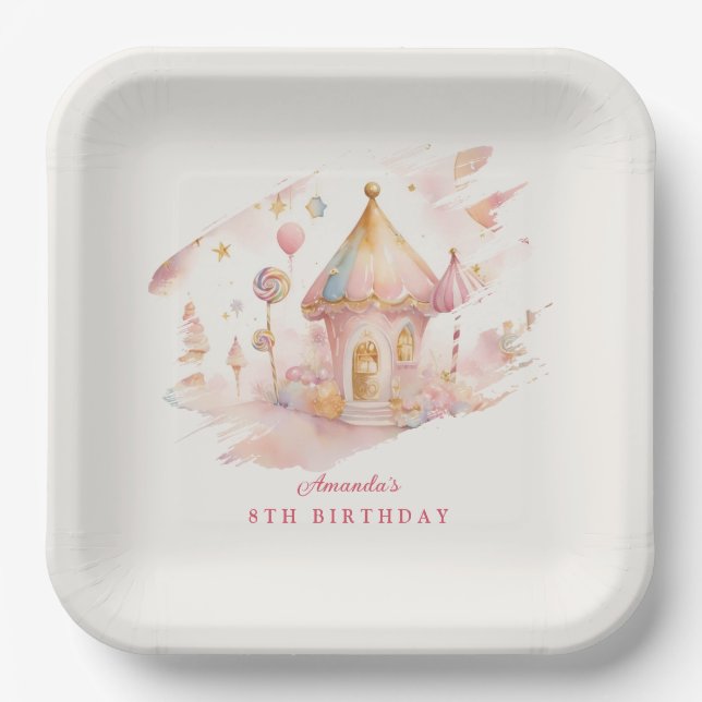 Whimsical Wonders Candyland paper Plate (Front)