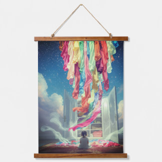 Whimsical Wood Topped Wall Tapestry