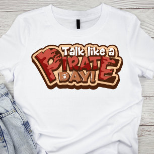 Whimsical Wooden Talk Like a Pirate Day T-Shirt