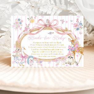 Whimsical Woodland Animals Books For Baby Ticket  Enclosure Card