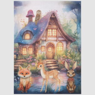 Whimsical Woodland Animals & Cottage Tissue Paper