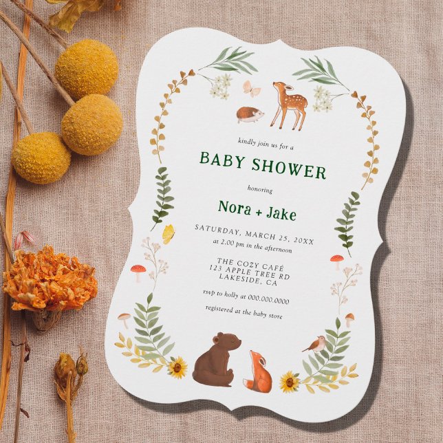 Whimsical Woodland Baby Shower Invitation (Creator Uploaded)