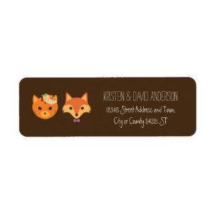 Whimsical Woodland Cat & Fox Couple Wedding