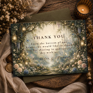 Whimsical Woodland Fairy Wedding Thank You Card