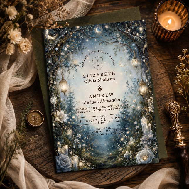 Whimsical Woodland Fantasy Wedding Invitation (Creator Uploaded)