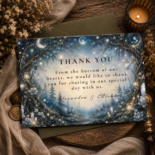 Whimsical Woodland Fantasy Wedding Thank You Card