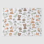 Whimsical Woodland Forest Animals Sage Greenery Tissue Paper<br><div class="desc">This elegant design features soft sage green watercolor greenery,  adorable forest animals and modern lettering</div>