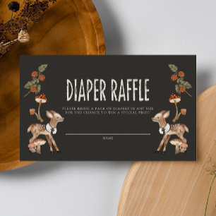 Whimsical Woodland Forest Diaper Raffle Enclosure Card