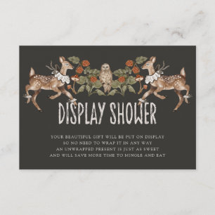 Whimsical Woodland Forest Display Shower Enclosure Card