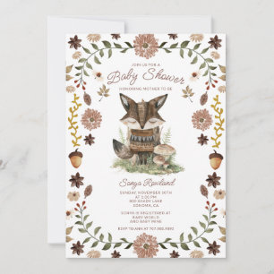Whimsical Woodland Fox Baby Shower Invitation