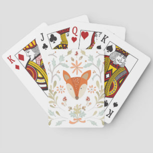 Whimsical Woodland Fox Playing Cards