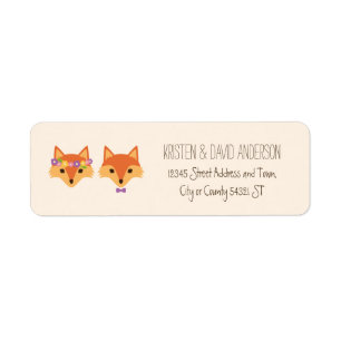 Whimsical Woodland Foxes Ivory Wedding