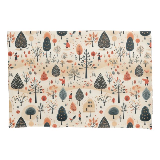 Whimsical Woodland Grove Pillowcase (Front)