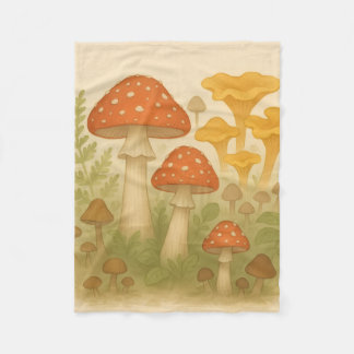 Whimsical Woodland Mushrooms Blanket – Cosy Nature