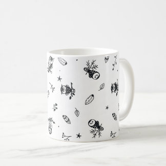 Whimsical Woodland Owl Pattern Coffee Mug
