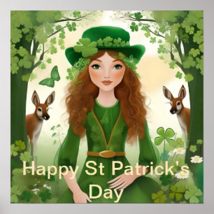 Whimsical Woodland St Patrick’s Day, St Patrick’s Poster