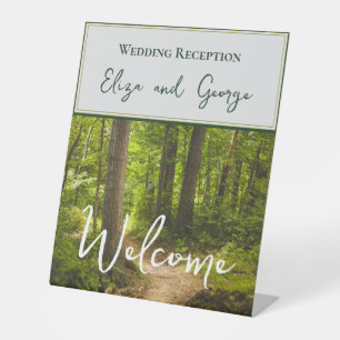 Whimsical Woodland Wedding  Pedestal Sign