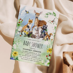 Whimsical Woodland Wonders Baby Shower Invitation