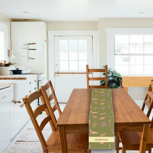 Whimsical Woodlands Fall Thanksgiving Customise Short Table Runner