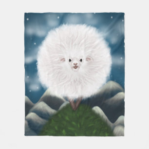 Whimsical Woolly: Silly Super Fluffy Sheep on the  Fleece Blanket