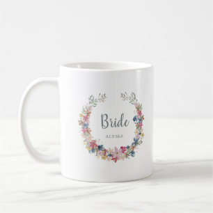 Whimsical Wreath   Bride Coffee Mug