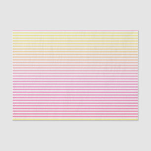 Whimsical Yellow Pink Ombre / Gradient Striped Tissue Paper