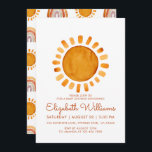 Whimsical Yellow Watercolor Sunshine Baby Shower Invitation<br><div class="desc">Cute watercolor boho yellow sun baby shower invitation.</div>