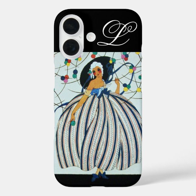 WHIMSICAL YOUNG GIRL MONOGRAM / Beauty Fashion Case-Mate iPhone Case (Back)