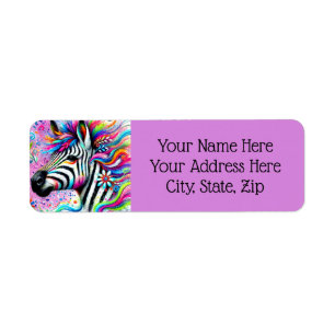 Whimsical Zebra Floral Pink Teal Green Daisy