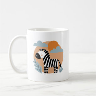 Whimsical Zebra Scandinavian Influenced Coffee Mug
