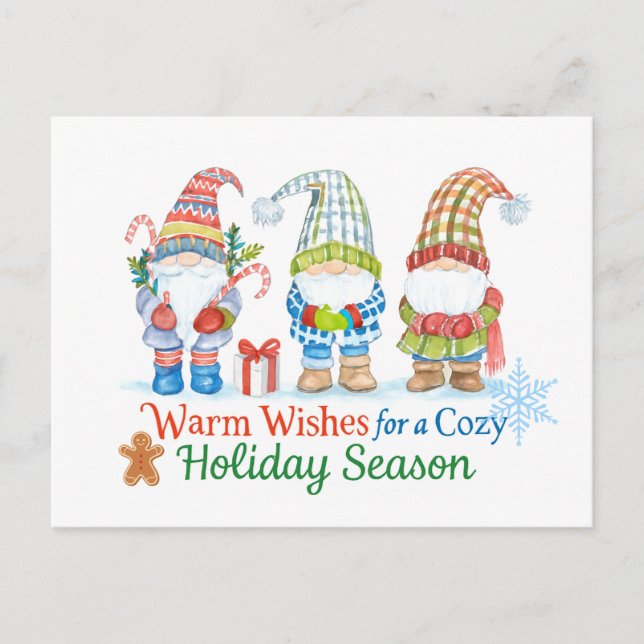 Whimsicale wishes for  cozy holiday season postcard (Front)