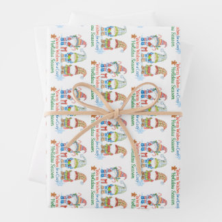 Whimsicale wishes for cozy holiday season wrapping paper sheet