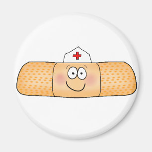 Whimsicla Band Aid Bandage with Nurse Hat Cute Magnet
