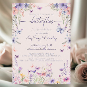 Whimsicle "lifetime of butterflies" bridal shower invitation