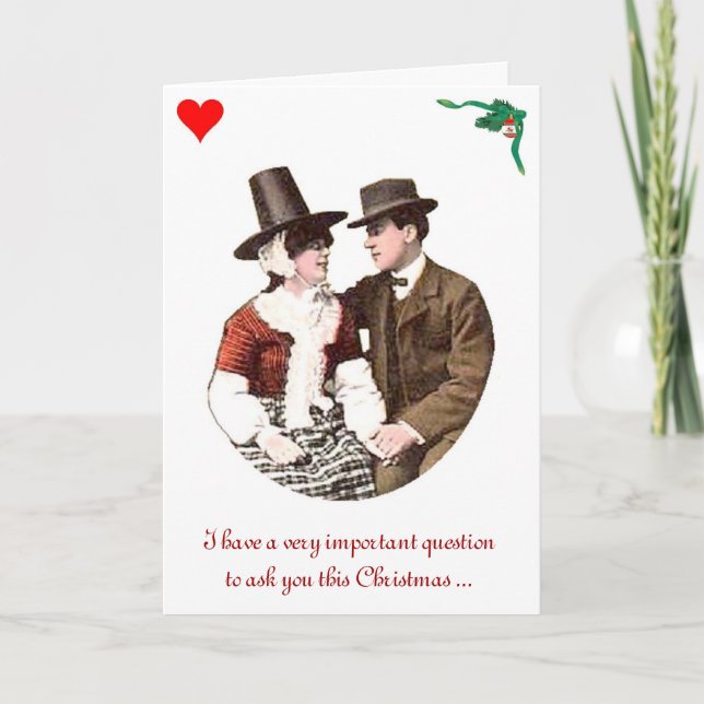 Whimsicle Romantic Christmas Card (Front)