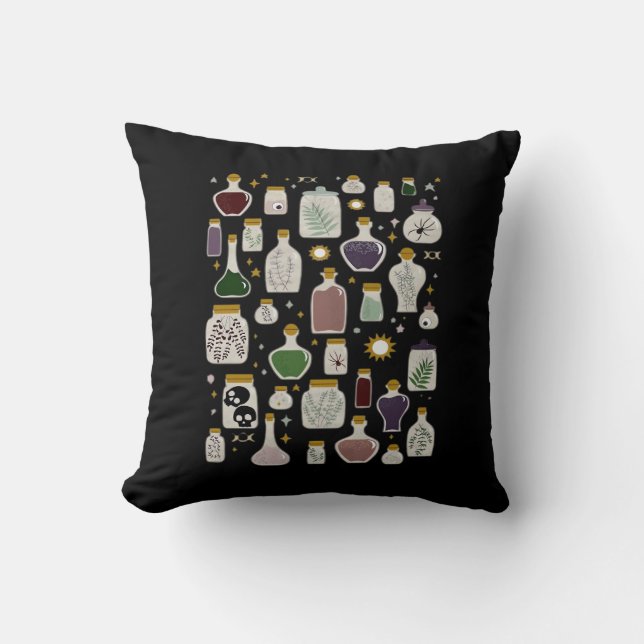 Whimsigoth Apothecary For Lights Cushion (Front)
