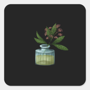 Whimsigoth Apothecary Vase Classic Square Sticker