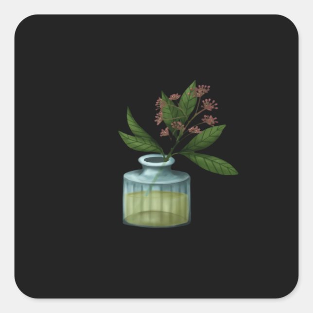Whimsigoth Apothecary Vase Classic Square Sticker (Front)