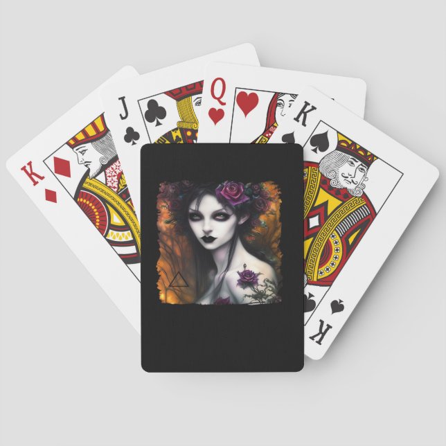 Whimsigoth – Autumn Nights & Vintage Design Playing Cards (Back)