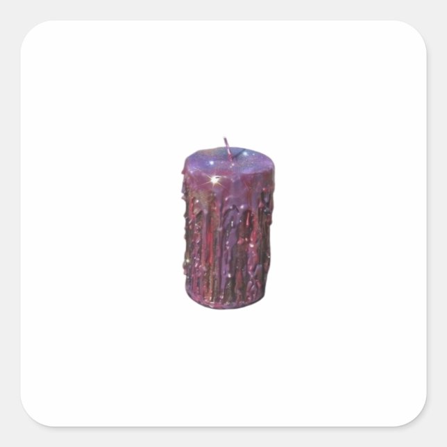 Whimsigoth Candle Classic Square Sticker (Front)
