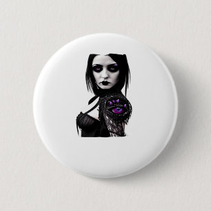 Whimsigoth Classic Design For Halloween 6 Cm Round Badge
