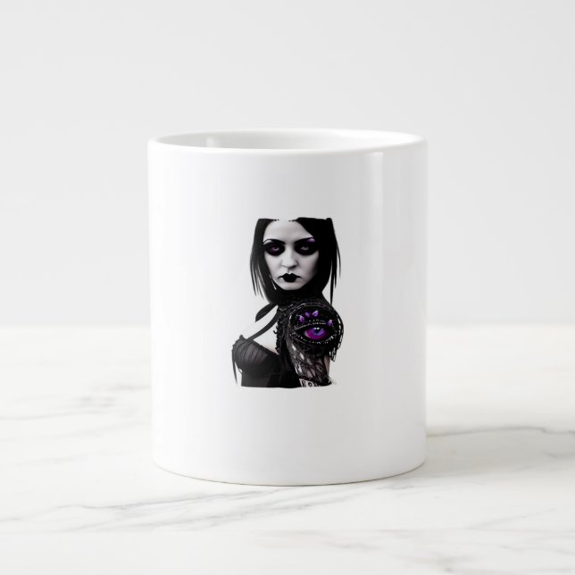 Whimsigoth Classic Design For Halloween Large Coffee Mug (Front)