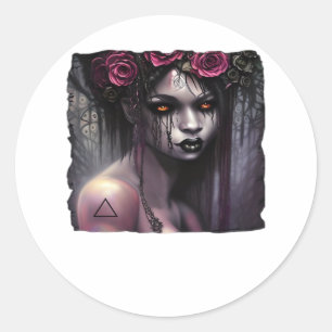 Whimsigoth Classic Funny Classic Round Sticker