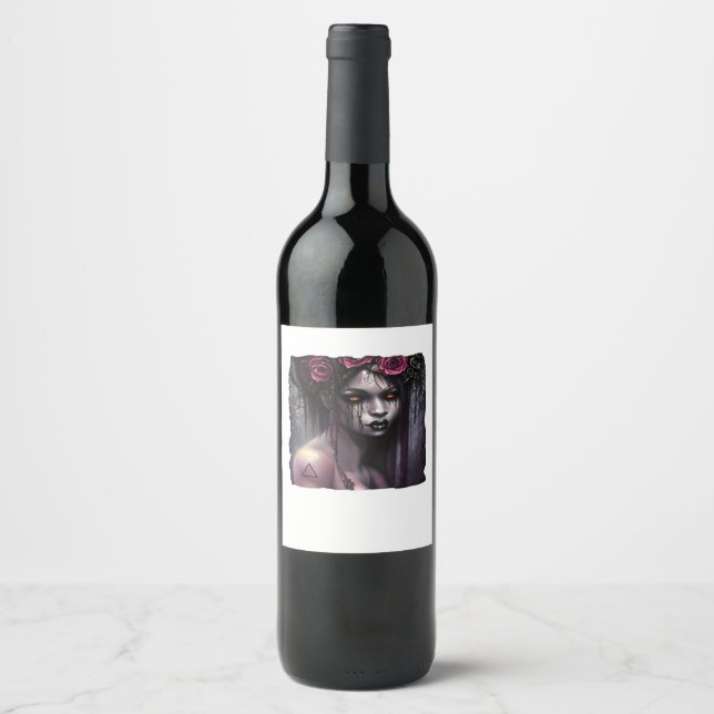Whimsigoth Classic Funny Wine Label (Front)